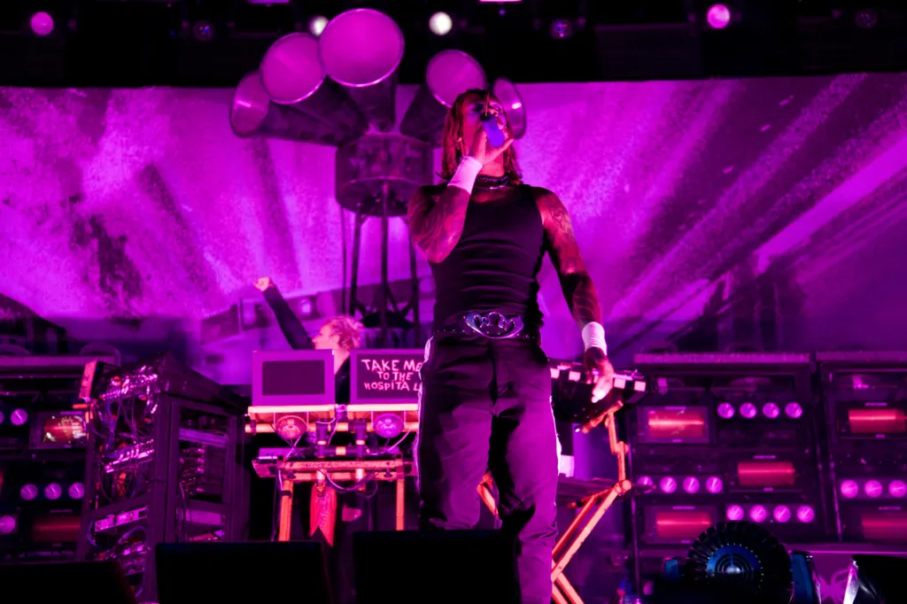 The Prodigy performing at Global Gathering 2009